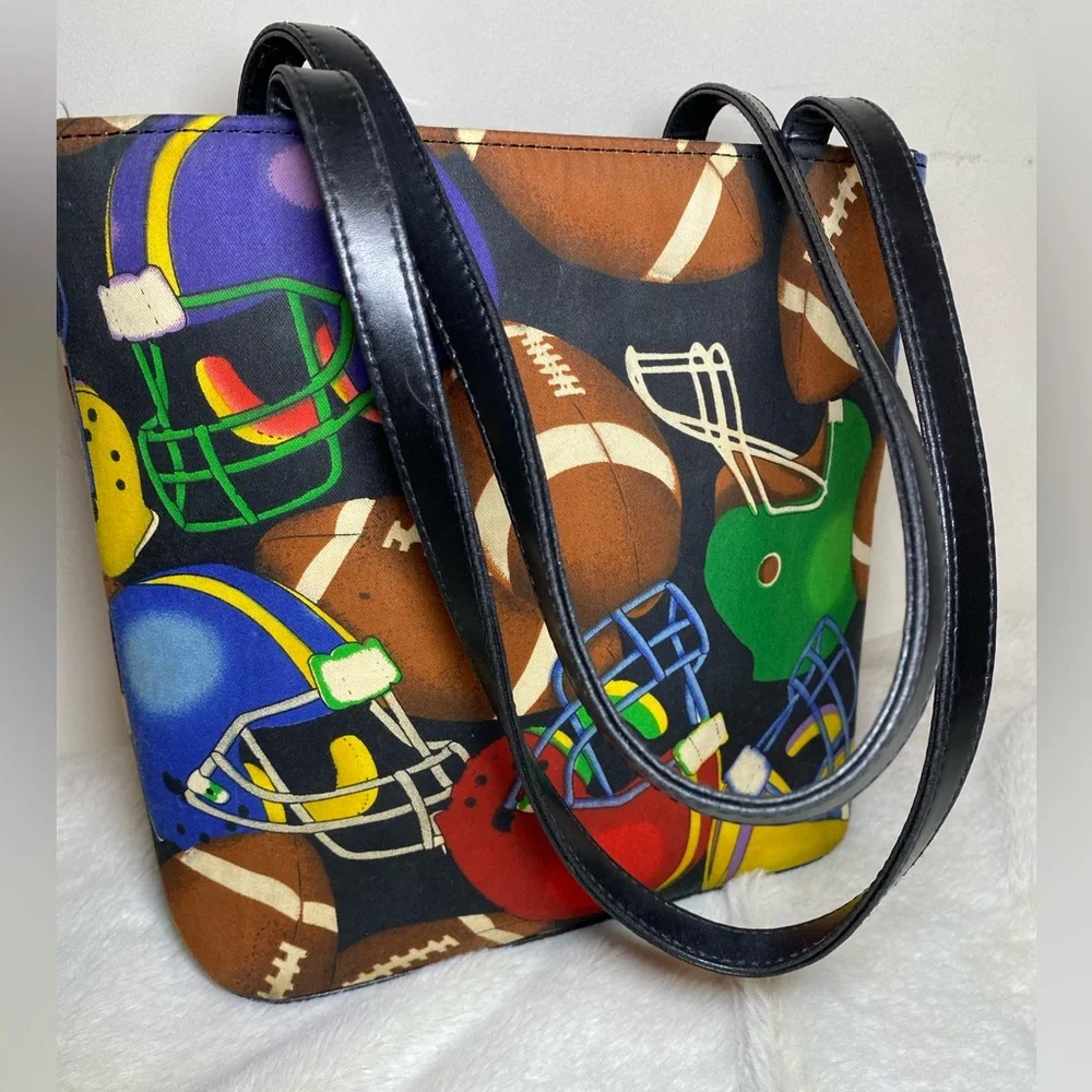 Vintage Bedazzled Football Tote Bag VGUC - Picture 4 of 10